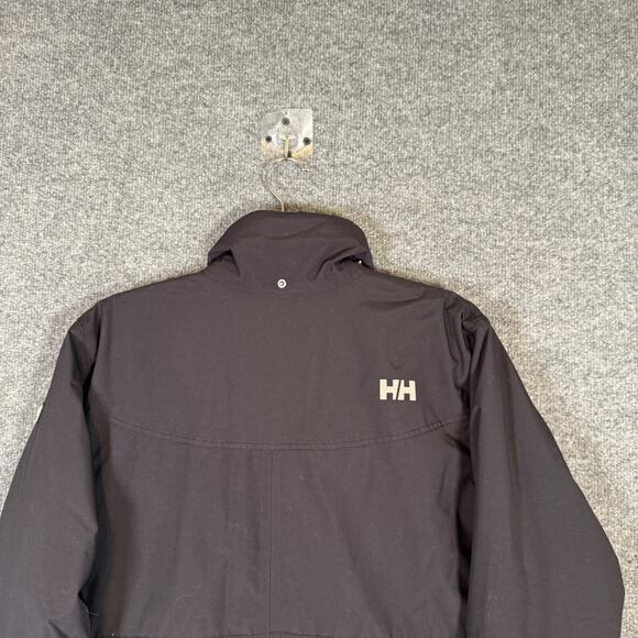 Helly Hansen Jacket Mens Large Black Pockets Full Zip Long Sleeve Winter Ski 176 - Picture 4 of 9
